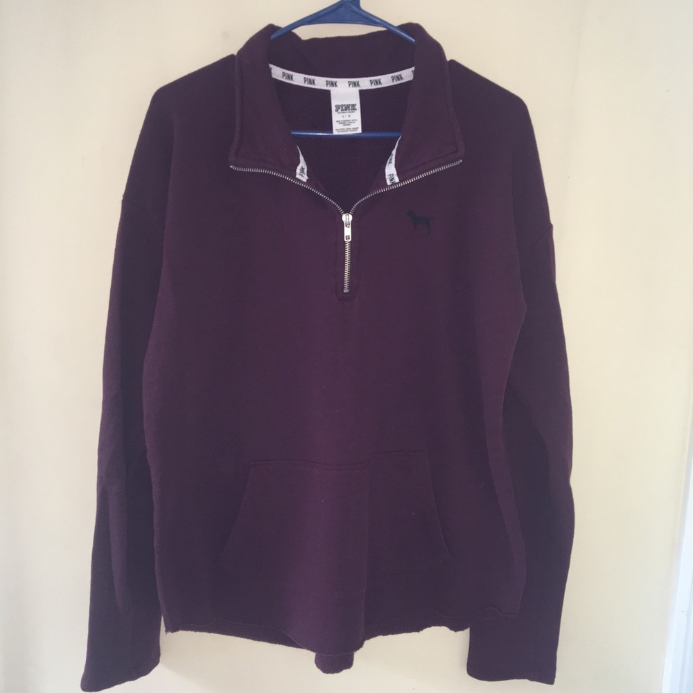 Victoria’s Secret maroon quarter zip